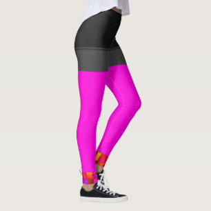 Neon Rosa Running Leggings Women's Byxor