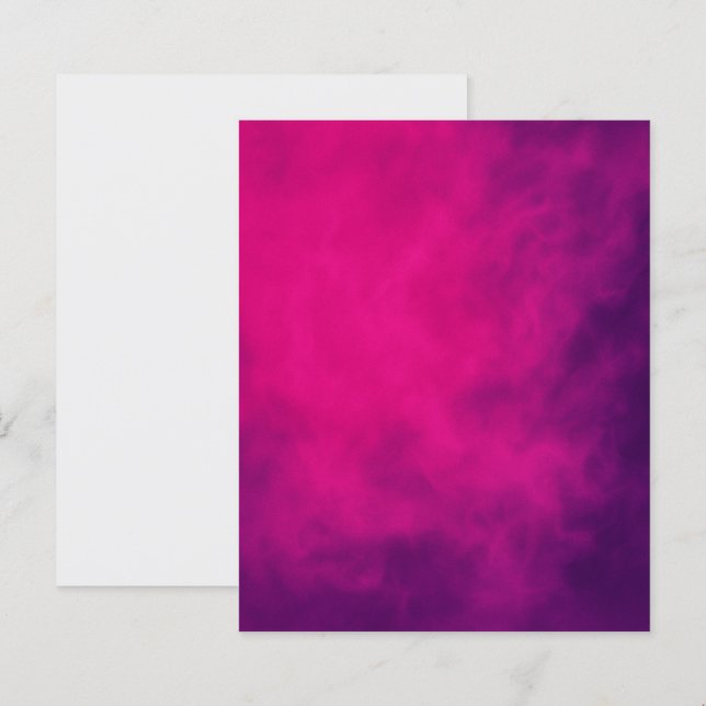 Neon Rosa Smoke Anpassningsbar Papprare Lakan (Fram/baksida)