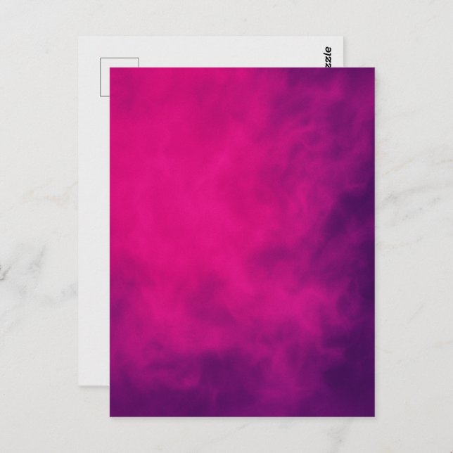 Neon Rosa Smoke Postcard - Anpassade Vykort (Fram/baksida)