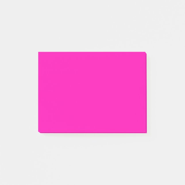 Neon Rosa Solid Färg anpassar den Post-it Block (Framsida)