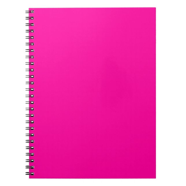 Neon Rosa Solid Färg Anteckningsbok (Framsidan)