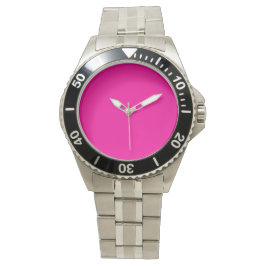 Neon Rosa Solid Färg Armbandsur