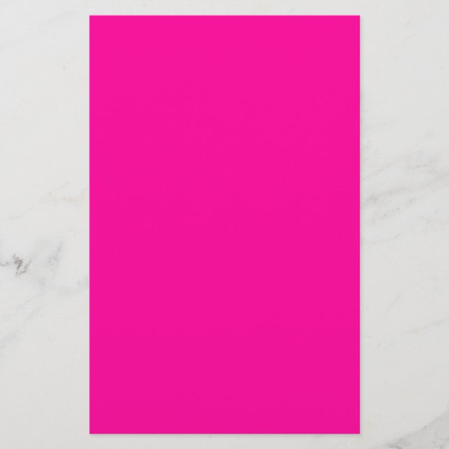 Neon Rosa Solid Färg Brevpapper (Framsida)