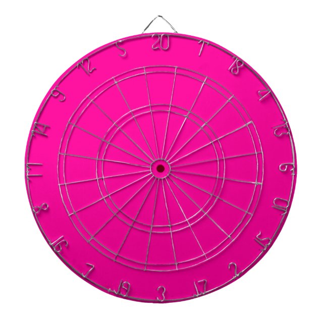 Neon Rosa Solid Färg Darttavla (Framsidan)