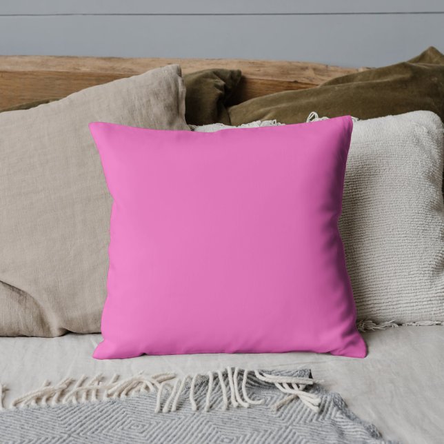 Neon Rosa Solid Färg | Klassisk Kudde (Skapare uppladdad)