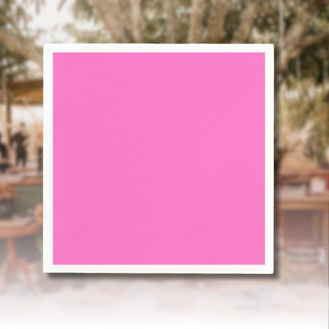Neon Rosa Solid Färg | Klassisk Pappersservett (Skapare uppladdad)