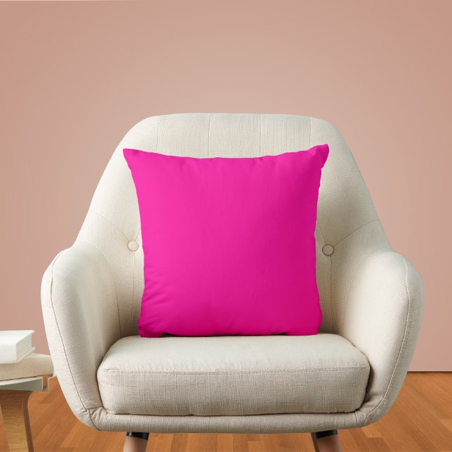 Neon Rosa Solid Färg Kudde (Skapare uppladdad)