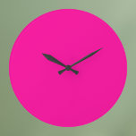 Neon Rosa Solid Färg Stor Klocka<br><div class="desc">Neon Rosa Solid Färg</div>
