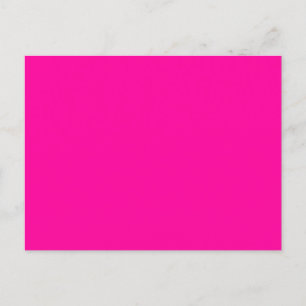 Neon Rosa Solid Färg Vykort