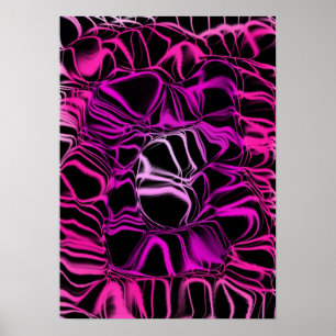 Neon Rosa Space Poster