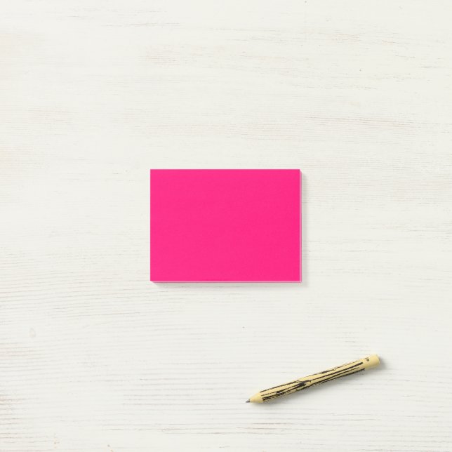 Neon Rosa Sticky Notes - Anpassningsbar & bulkorde Post-it Block (On Desk)
