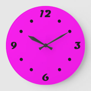 Neon rosa stor klocka