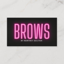 Neon Rosa Svart Brow Tekniker Skönhet