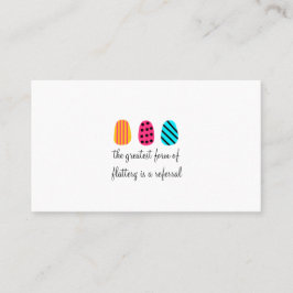 Neon Rosa Teal Gult Nagel Loyalty Rabattkort