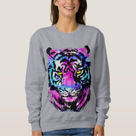 Neon Rosa Tiger Head Porträtt - Tiger Sweatshirt T Shirt