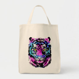Neon Rosa Tiger Head - Tiger Tiger Tygkasse