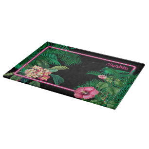 Neon Rosa Tropical Botanicals Monogram