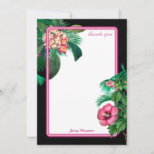 Neon Rosa Tropical Botanicals Tack Kort