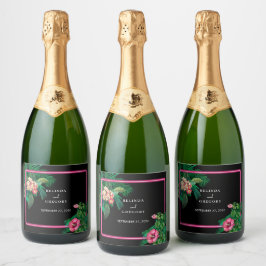 Neon Rosa Tropical Retro Botanicals Bröllop