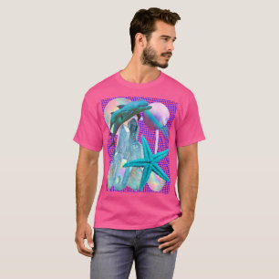 Neon Rosa Vaporwave/ Seapunk Aesthetic, Dolphin T Shirt