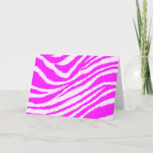 Neon Rosa Zebra Kort