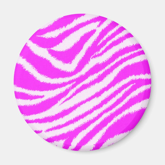 Neon Rosa Zebra Magnet (Framsidan)