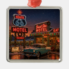 Neon Route 66 Motel Träjuldekoration Julgransprydnad Metall