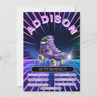 Neon Rullskridsko Fest Inbjudan