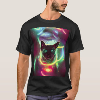 Neon Rymd Pug T Shirt