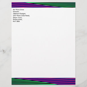 Neon Seas Anpassade Letterhead