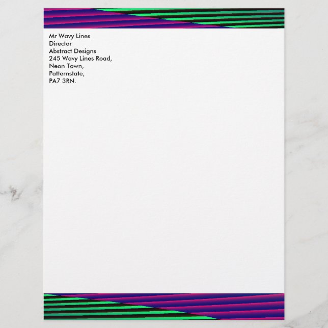 Neon Seas Anpassade Letterhead (Framsida)