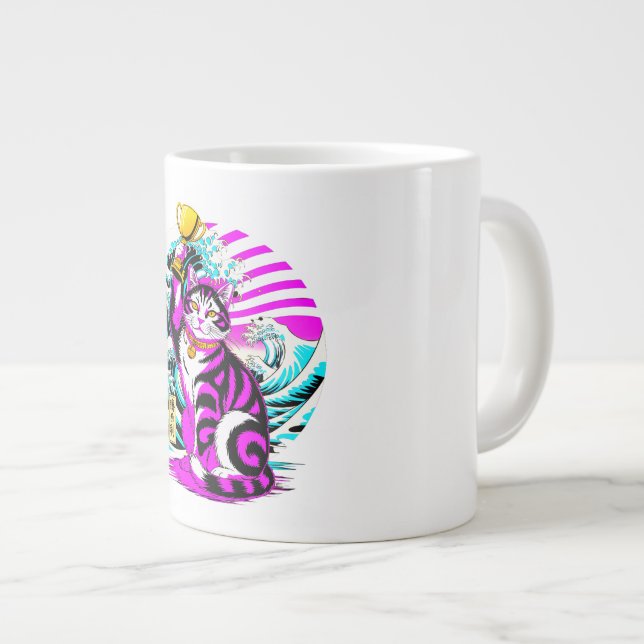Neon Seger Kattmugg Jumbo Mugg (Framsida höger)
