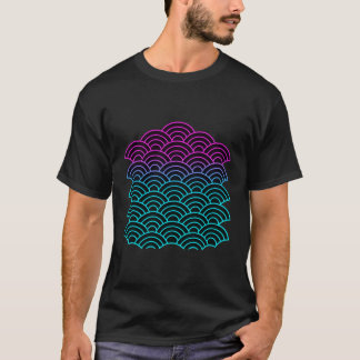 Neon Seigaiha – Eternal Waves of Harmony T Shirt