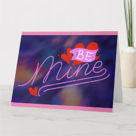 Neon Shade blivit Mine Valentine Red Heart Valenti Kort