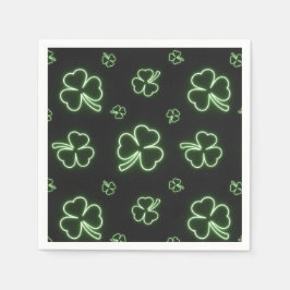 Neon Shamrocks Pappersservett