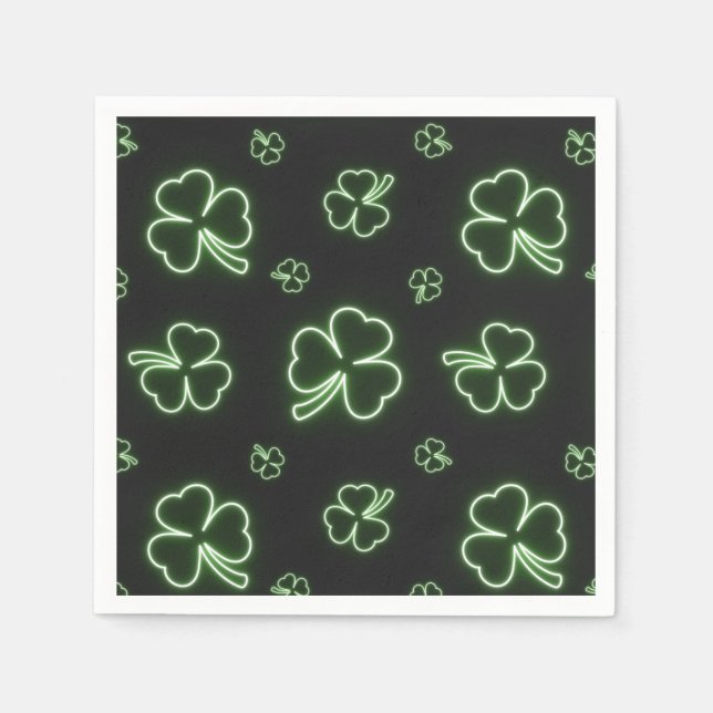 Neon Shamrocks Pappersservett (Framsidan)