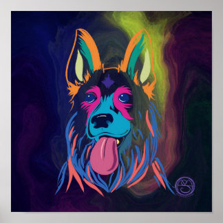 Neon Shepard Affisch