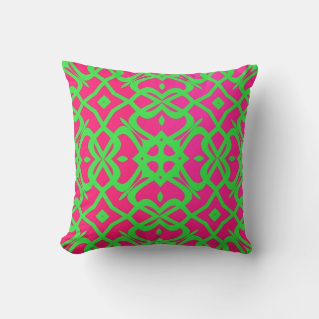 Neon Shock rosa/Neon Grönt Pillow Kudde (Framsida)