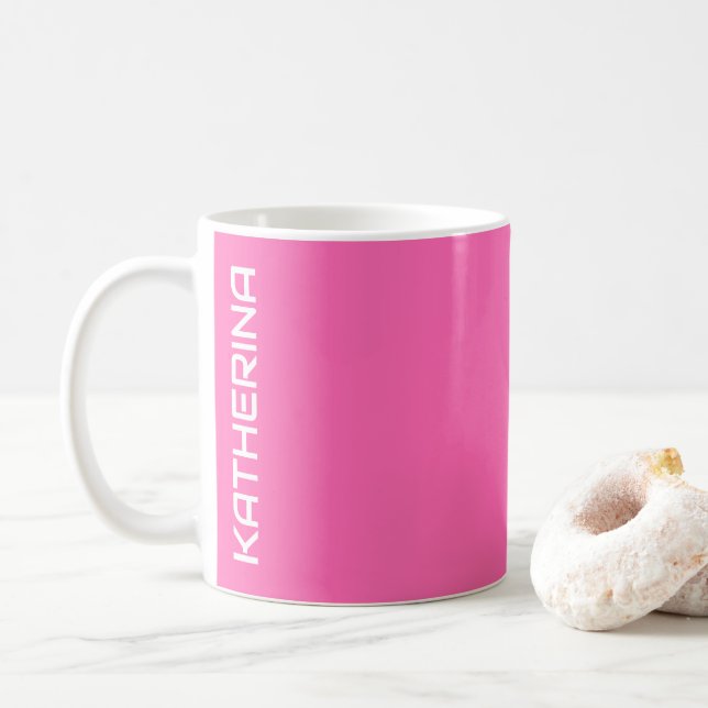 Neon Shock rosa Solid Färg | Klassisk Personlig Kaffemugg (Med munk)