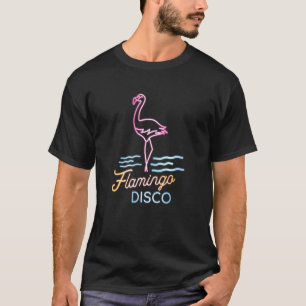 Neon Sign Flamingo Disco T Shirt