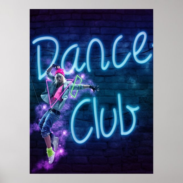 Neon-signatur för Dance Klubb Poster (Framsidan)