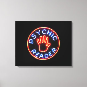 Neon-signatur för Psychic Reader Canvastryck