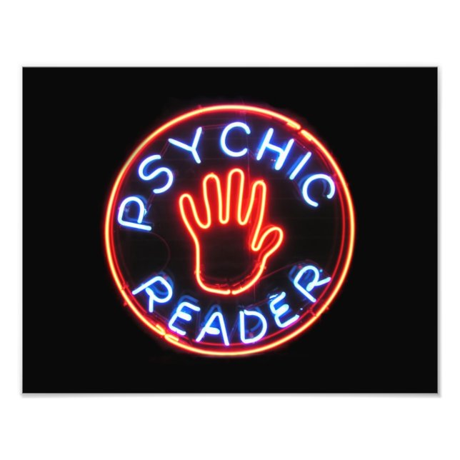 Neon-signatur för Psychic Reader Fototryck (Framsidan)
