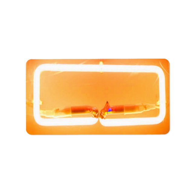 NEON SIGNS Fladdermus Pub Mitzvah Skriv ut egna et Adressetikett (Framsidan)