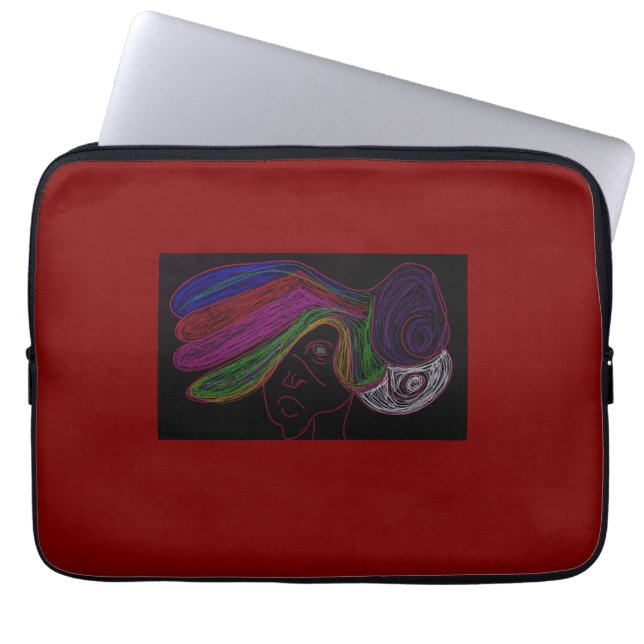 Neon Silhouette Laptop Sleeve (Framsidan)