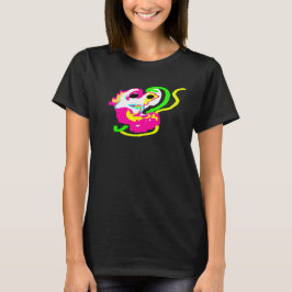 Neon sjöhästar sten t shirt