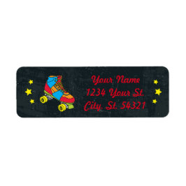 Neon Skate Party Adressetiketters Returadress Etikett