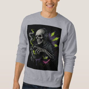 Neon Skeleton DJ Bass Vågar Lång Ärmad Tröja
