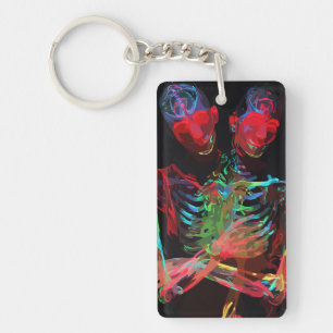 Neon Skelett Embrace Konstfusion