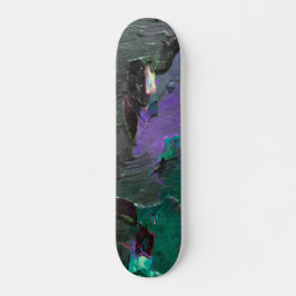 Neon Skog Drömlandskap Abstrakt Skateboard